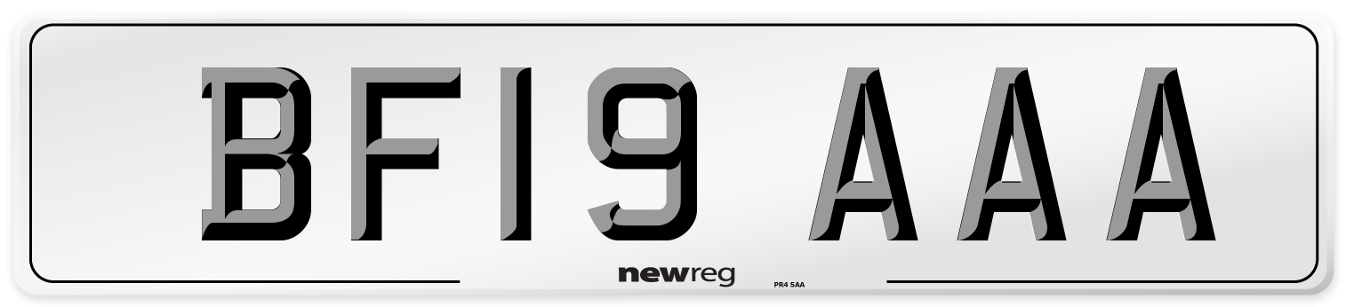 BF19 AAA Number Plate from New Reg